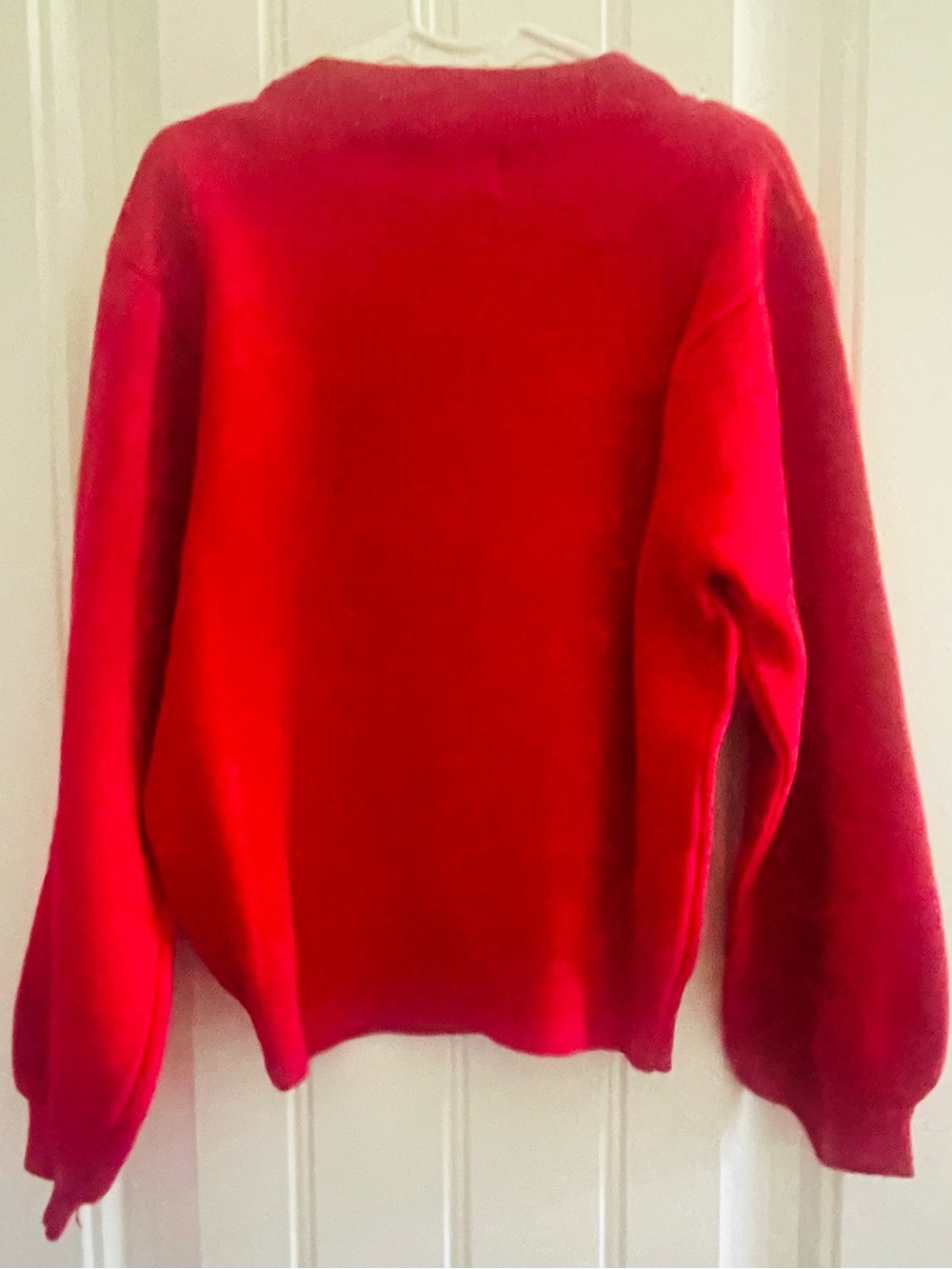 Shop The Mint Girls Red Pearl Bow Sweater Size 7/8 Holiday Christmas - Picture 4 of 4